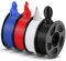 ANYCUBIC Hohe Geschwindigkeit PLA Filament 1.75mm, Refill Filament und Spool Kit, High Speed PLA, Intelligente Identifikation,4KG HS PLA Schwarz&Weiß&Blau&Rot