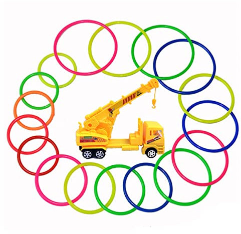 Supvox 21 Teiliges Wurfspiel Für Ringwurfspiel Für Garten Party Und Outdoor Aktivitäten Zufällige Farben Für Mit 5 Ringen 8cm 12cm 15cm 18cm Und 25cm