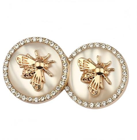 5 Stück Metall-Rhinestone-Buttons runde Form für Nähen DIY-Handwerk und Schmuckherstellung