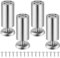 Lot de 4 pieds de meuble en acier inoxydable (charge max 250kg), pieds de meuble réglables - Pour pied canapé, pied meuble salle de bain, pied de lit & pied de table (Couleur Métallique, 12 cm)
