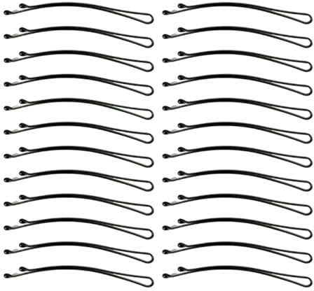 24 Pack Curved Black Hair Pins Stylish Bobby Pins for Effortless Hair Management and Precise Styling, Suitable for Women and Girls of All Hair Types by Kàllos (Black, 2.2 inch)