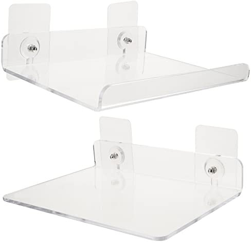 NUOBESTY 2 Mensole Portaoggetti Per Bagno Da Parete Per Doccia In Acrilico