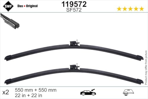 SWF Windscreen Wiper with Spoiler Front Windscreen Wiper Length 1: 550 mm Length 2: 550 mm 119572