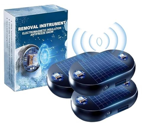 BAInuai 3 Stück Auto Enteiser Enteisung 360, Elektromagnetisches Frostschutzgerät, Tragbare Kinetische Molekularheizung Mikrowellen Molekular Enteisung Instrument