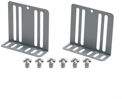 2 Din Auto-Radio Einbaurahmen Kit aus Metall, Halterung für MP5 DVD CD Player, 2 Klammern + 8 Schrauben, universell passend, silber