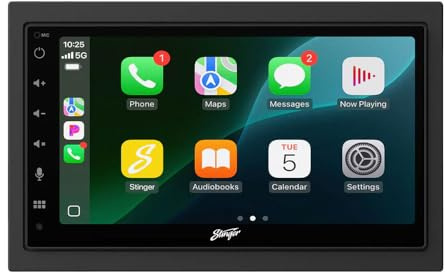 Stinger HORIZON7 6,8? HD-Mediasystem iE268E kabelloses CarPlay & Android Auto | Bluetooth | DAB+ | 2-DIN