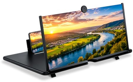 Heasin Amplificador de Pantalla para Movil, HD Lupa para móvil, 3D Pantalla Aumento movil, Plegable, para Todos los Smartphones, para Ver Partidos de fútbol, Películas y Videos (18 Pulgadas)