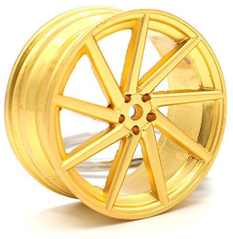 VmG-Store CVT Style Massive Miniatur Felge Schlüsselanhänger Anhänger S051 (Gold Matt)