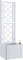 ferramenta-utensili Fioriera rattan bianco con spalliera lt 35 cm 43x43 h/cm 142 riserva d' acqua