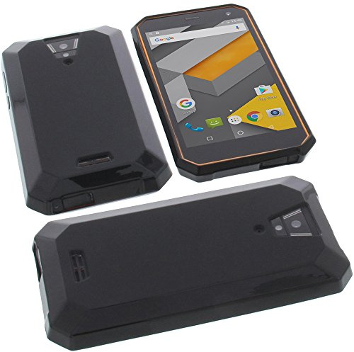 foto-kontor Tasche kompatibel mit Nomu S10 / S10 Pro Gummi Hülle TPU Schutz Handytasche schwarz