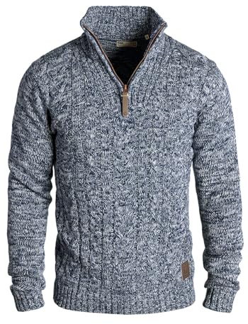 !Solid SDPankraz Herren Strickpullover Troyer Grobstrick Pullover