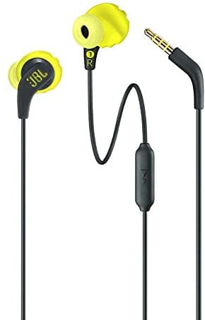 JBL Endurance Run Sweat-Proof Sports in-Ear Headphones with One-Button Remote and Microphone (Yellow)