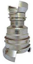 Raccord symétrique Guillemin, pompier, de réduction avec verrous en inox - DN 80-50