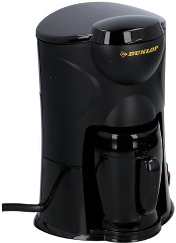 Dunlop - 1 cup coffee machine 170 W permanent filter Ideal travel coffee machine Connection to cigarette lighter for cars, trucks, motorhomes with on/off switch (12 V)
