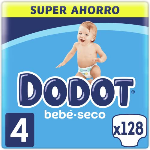 Dodot Baby-Trockenwindel mit Luftkanalen, Größe 4, 2 Stück x 64 Windeln, insgesamt 128 Windeln