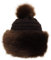 Soul Young Fellmütze Pelzmütze Damen mütze Wintermütze Faux Fuchs Pompom Pelz Warm Weich Stirnband Hut(Kaffee)