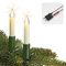 hellum LED Lichterkette Weihnachtsbaum Made-in-Germany Christbaumbeleuchtung Kerzen Lichterkette innen mit Clip, 15 warm-weiße LED-Filament, beleuchtet 980cm, Kabel grün, für Innen mit Stecker 802078