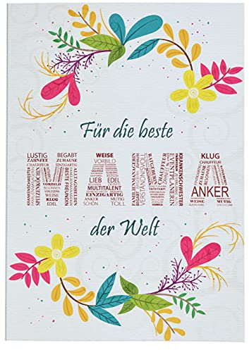 Libetui Cards Liebevolle Glückwunschkarte für Mama Geschenkkarte Beste Mama Karte Geburtstag Muttertag Weihnachten Motiv Blumen