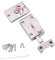 Bathroom Toilet WC Indicator Privacy Dead Bolt Door Lock, Vacant Engaged + Screws, 38 * 13 * 35mm Toilet Shower cubicles & Bathroom Indicator Bolt (Satin Nickel)