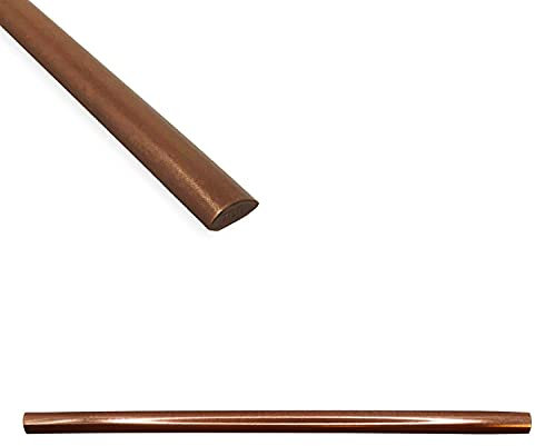 Questech Jolly Lot de 12 garnitures de carrelage d'angle de 1,27 x 30,5 cm pour dosseret de cuisine, salle de bain, cuivre
