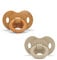 Elodie Details Baby Schnuller 2er Pack, aus Bambus, Größe ab 3 Monaten - Kiefergerechte Form - BPA-freies Silikon - Gold/Pure Khaki