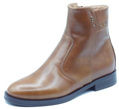 Nero Giardini I411262D Manolete Cuoio Stivaletto con Tacco Basso per Donna in Pelle con Lampo (Taglia 39)