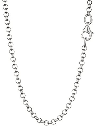 NKlaus 42cm plata de ley 925 cadena de guisantes collar redondo cadena de plata 2,6mm de ancho 5462