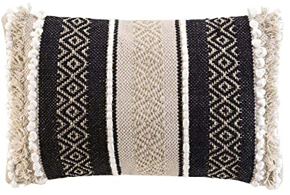 Douceur d'Intérieur, Kissen mit abnehmbarem Bezug, 30 x 50 cm, Mirage, Polyester-Baumwoll-Mischgewebe, mit Metallfäden