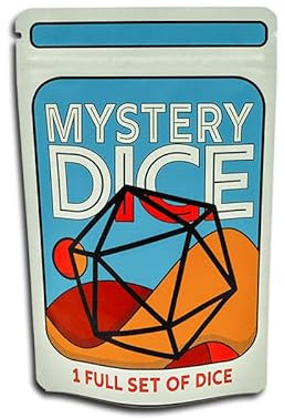 Dungeon Craft Mystery Würfel Set, 7 polyedrische Würfel, Breite Palette von Mustern, geeignet für Rollenspiele, Tischspiele (Geheimnis 1er Packung)