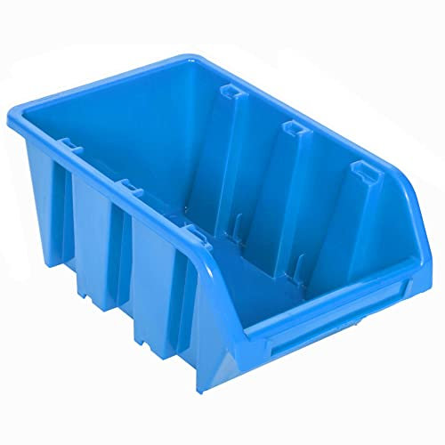 botle 100 x Stapelboxen Werkstatt Garage Sichtlagerboxen Sichtlagerkästen Stapelkisten Sortierboxen Boxen 100x150x70 mm Blau stapelkisten Kunststoff lagerboxen stapelbar