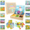 RANJIMA Mosaik Steckspiel Bastelset für Kinder Ab 3-5 Jahre - Pegboard Mit 240 Steckperlen, 10 Bilder - Montessori Spielzeug Geschenke für Mädchen Jungen - Bauernhof-Thema