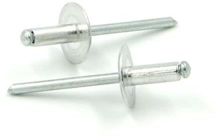 Rivetti a strappo STANDARD Alluminio/Acciaio Testa Extra Larga 16,0mm 4.8x18 Spessore serrabile 12.0-14.0mm - Confezione da 250 pezzi