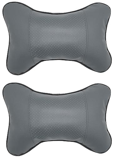 2 Stücke Nackenkissen Stuhl, Auto Kopfkissen, Auto Kissen Kopf, Geeignet für Autositz-Kopfstütze, Nackenkissen (Grau)