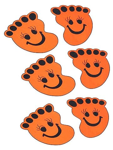 Zerodeko 6pezzi Adesivi Antiscivolo per Bagno PVC Design Forma di Piedino per Vasca e Pavimento Sicurezza per La e La Piscina