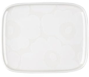 Marimekko Oiva/Unikko Plate 15x12 cm - White