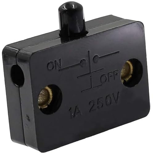 CABLEPELADO Interruptor para armarios | Interruptor de contacto para puerta de mueble | Empuje de superficie interruptor | 1A 250V, Negro