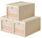 Resszo 3 Stück Feste Faltbare Kleideraufbewahrung Box, 56L Aufbewahrungstasche, Aufbewahrungs Box mit Großer Kapazität und Verstärktem Griff, Aufbewahrungsbox für Kleidung,Beige-3x56L