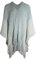 ZLYC Damen Weiche Schlichte Poncho Capes Retro Cardigans Pullover(Chenille Gemischt Blau),Einheitsgröße
