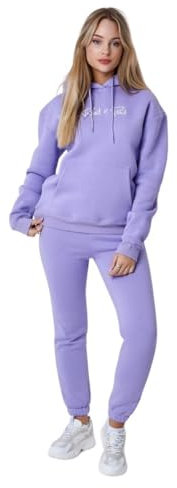 Sweat à Capuche Femme Signature Lilas S