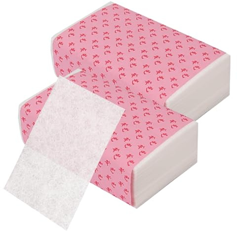 EUPSIIU 200 Stück Haare Perm Papier Spitzenpapier Dauerwelle, Blatt Ultradünnes Atmungsaktive Haar Perm, Hair Curling Paper, Salon Professional Spitzenpapier, Für Home Barber Shop