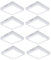 V-TAC LED Deckenlampe Wohnzimmerleuchte Flurlampe Aufbau-Panel quadratisch Küchenleuchte, Kunststoff weiß, 18W 1980lm 6500K kaltweiß, L 21,4 cm, 8er Set