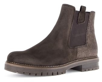Gabor Damen Chelsea Boots, Frauen Stiefeletten,Bootee,Booties,halbstiefel,Kurzstiefel,uebergangsschuhe,ENGL.Brown (Micro),40.5 EU / 7 UK