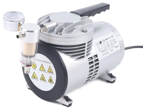 1/6hp Vacuum Pump 20-23l/Min Oil-Free Lubrication Air Conditioning Pump Single stage Vacuum Pump Oil-Free for Food Packaging, Vacuum Packaging 1450/1700r.p.m