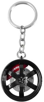 Adunsiaoto Auto-Reifen-Schlüsselanhänger Kreative, Modischer Autoschlüsselanhänger Typ, Autorad Schlüsselanhänger Metallrad, Autoreifen Autoschlüsselanhänger, Bremsscheiben-Schlüsselanhänger
