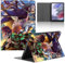 Tablet Coque pour Apple iPad Air 2 9.7 Pouces, Animés Kamado Nezuko Tanjirou Motifs Fonction Support PU Cuir Flip Housse Étui Support Coque de Tablet, Tablette Cover Souple,01