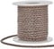 SUNNYCLUE 11 Yard/10 m Braunee Geflochtene Kordel Lederseil Masse Rund Gedreht Gefaltet Riemenschnüre Seile Mit Leeren Plastikspulen Für Die Schmuckherstellung Halsketten Armbänder Gürtel DIY Bastelzu