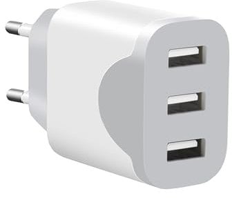 Chargeurs USB, Adaptateur Chargeur USB 3 Ports pour iPhone 16 15 14 13 12 11 Pro Max SE XS XR 8 Plus SE, iPad, Samsung Galaxy