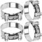 Moto Collier de Serrage Tuyau d'échappement 4Pcs Colliers de Manchon Echappement en Acier Inoxydable pour Famille Turbines Tuyaux de Drainage Raccord Bateaux Camions de Construction (74-79mm)