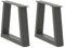 vidaXL Pieds de Table à Manger Forme V 2 pcs Anthracite 30x(30-31,3) cm, Pied de Table, Pied Noir de Table à Manger, Pied de Table sur Pied