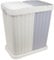 DIVCHI Dual Bin With Push Open Closure Double Compartment Waste & Recycling Bin Space-Saving Rubbish Bin | Trash Can | Recycle Bins (Light Grey)